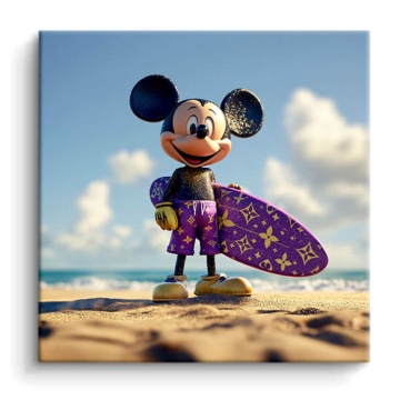 Strand Surfer inspiriert von Mickey Mouse - PVC-Bild matt