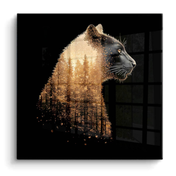 Golden Panther Forest PVC Gloss Art