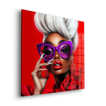 Purple Sunglasses Glamour Acrylic Glass Art