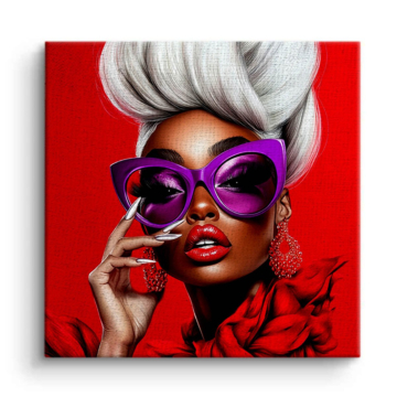 Purple Sunglasses Glamour Canvas Art