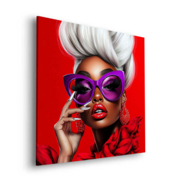 Purple Sunglasses Glamour Dibond Matt Art