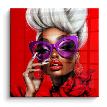 Purple Sunglasses Glamour PVC Gloss Art