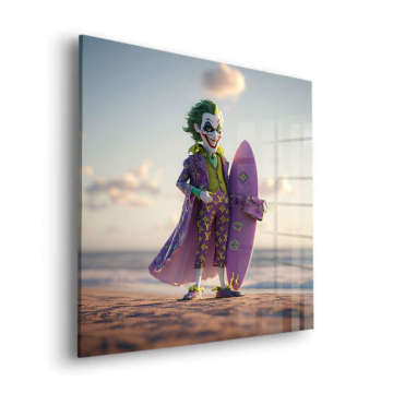 Surfeur de luxe inspiré de Joker - tableau en verre acrylique