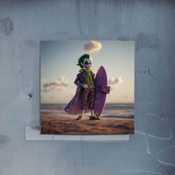 Luxus Surfer inspiriert von Joker - Poster