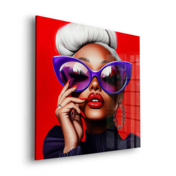Bold Purple Sunglasses Acrylic Glass Art