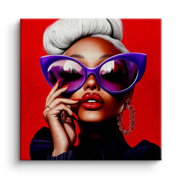 Bold morado gafas de sol - cuadro en lienzo