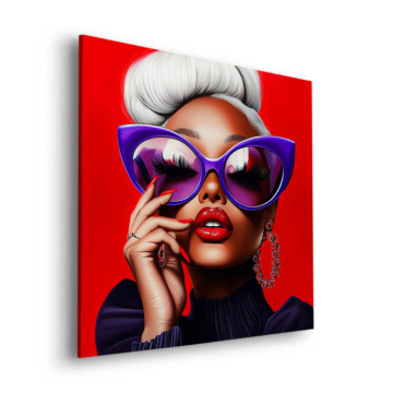 Bold Purple Sunglasses Dibond Matt Art