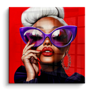 Bold Purple Sunglasses PVC Gloss Art