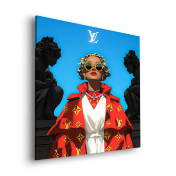 Modeikone inspiriert von Louis Vuitton - Dibond-Bild matt