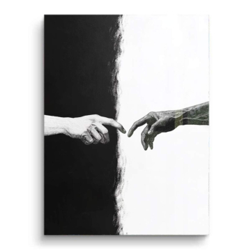 Manos inspiradas en Michelangelo - cuadro PVC brillante
