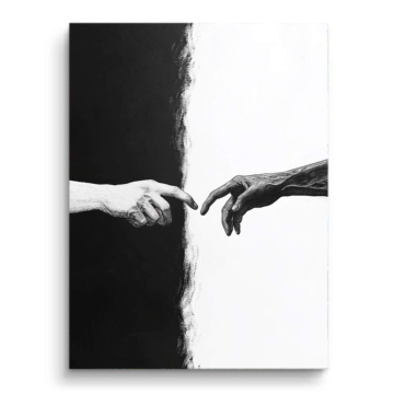 Michelangelo Inspired Hands PVC Matt Art