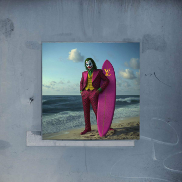 Surfen inspiriert von Joker - Poster