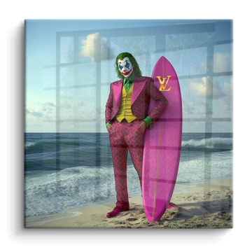 Surfen inspiriert von Joker - PVC-Bild glänzend