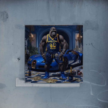 Luksusowy goryl inspirowany Golden State - plakat