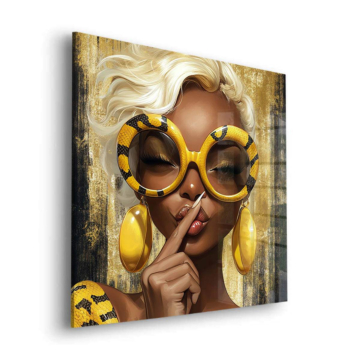 Luxury Sunglasses Portrait Acrylic Glass Art