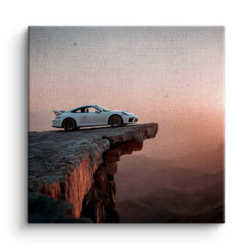 Cliffside Porsche Sunset Canvas Art