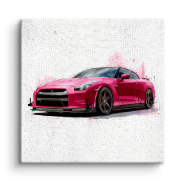 Pink Nissan GT-R Canvas Art
