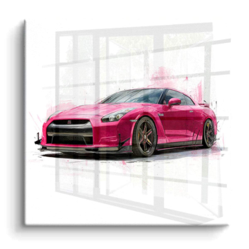Pink Nissan GT-R PVC Gloss Art