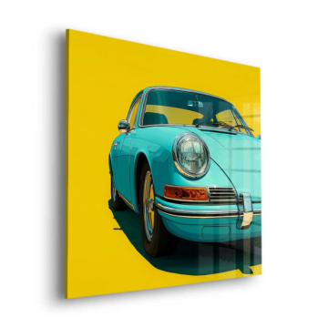 Vintage Porsche 911 Pop Art Acrylic Glass Art
