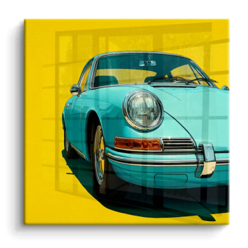 Vintage Porsche 911 arte pop - cuadro PVC brillante