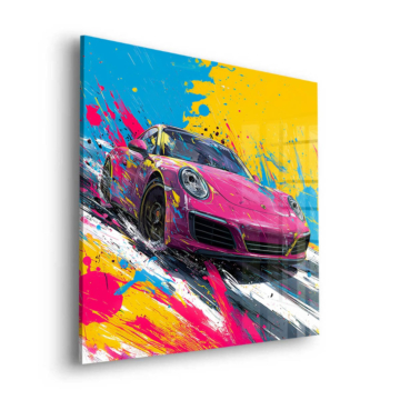 Colorful Porsche 911 Sprint Acrylic Glass Art
