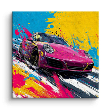 Colorful Porsche 911 Sprint Canvas Art