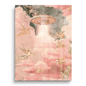 Pink Angel UFO Abduction PVC Gloss Art