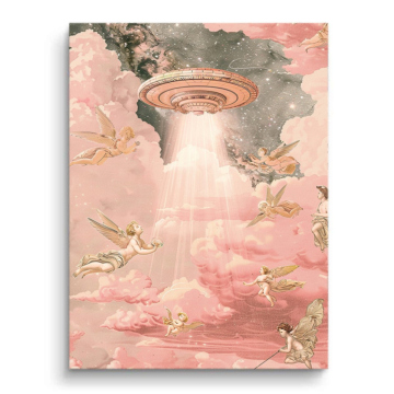 Pink Angel UFO Abduction PVC Matt Art