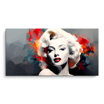 Portrait glamour inspiré de Marilyn - tableau PVC mat