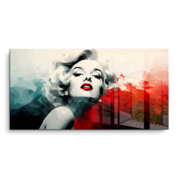 Retrato abstracto inspirado en Marilyn - cuadro PVC brillante