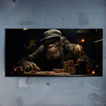Chimp Poker Nach - Poster