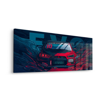 Mitsubishi Lancer Evo - cuadro en vidrio acrílico