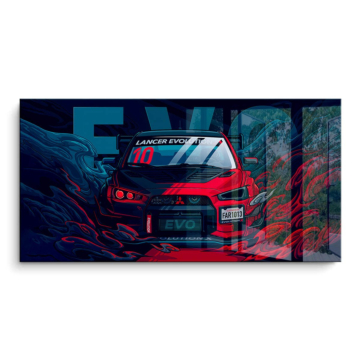 Mitsubishi Lancer Evo - cuadro PVC brillante