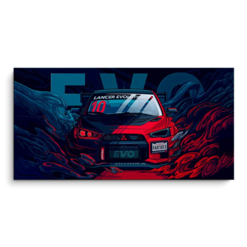 Mitsubishi Lancer Evo - obraz na matowym PVC