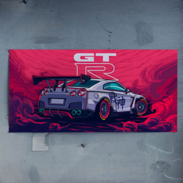 Nissan GT-R Racing Poster Art