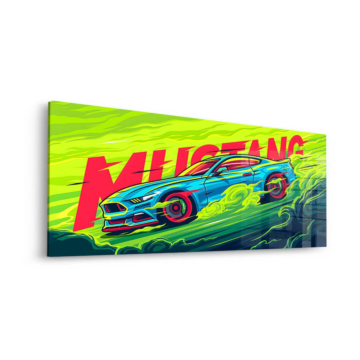 Ford Mustang Racing Acrylic Glass Art