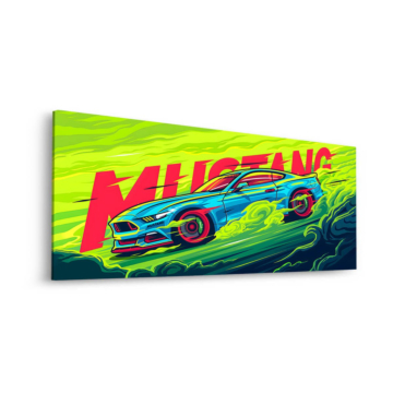 Ford Mustang Racing Dibond Matt Art