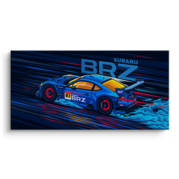 Subaru BRZ Race Car Canvas Art