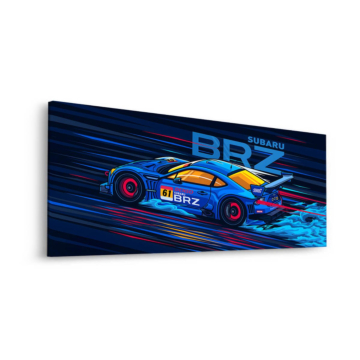 Subaru BRZ Race Car Dibond Matt Art