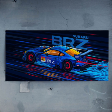 Subaru BRZ Race Car Poster Art