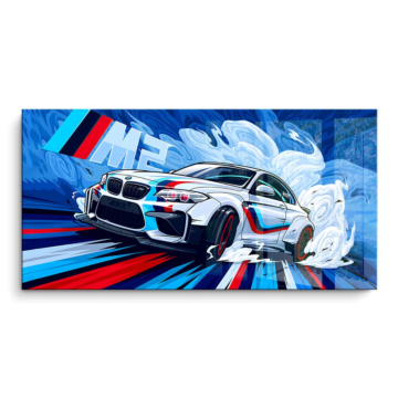 Motorsport de carreras inspirado en BMW M - cuadro PVC brillante