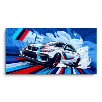 Motorsport de carreras inspirado en BMW M - cuadro PVC mate