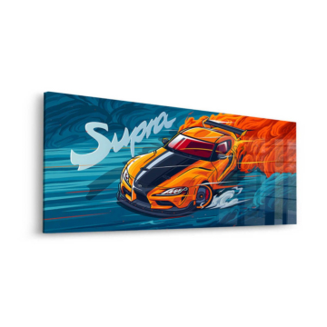 Toyota Supra Drift - cuadro en vidrio acrílico