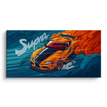 Toyota Supra Drift Canvas Art