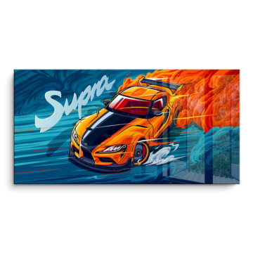 Toyota Supra Drift - cuadro PVC brillante