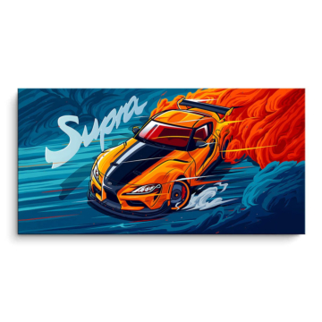 Toyota Supra Drift - obraz na matowym PVC