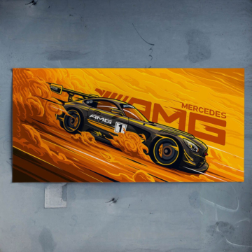 Mercedes AMG Formel Renne - Poster