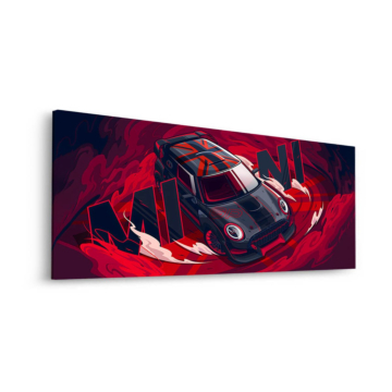 Porsche rouge de course - tableau Dibond mat