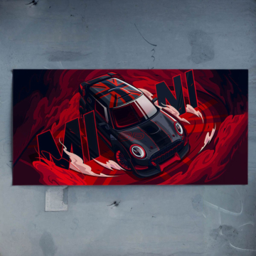 Rot Porsche-Rennwagen - Poster