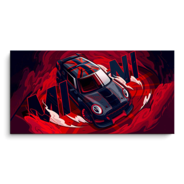 Czerwony Porsche auto wyścigowe - obraz na matowym PVC